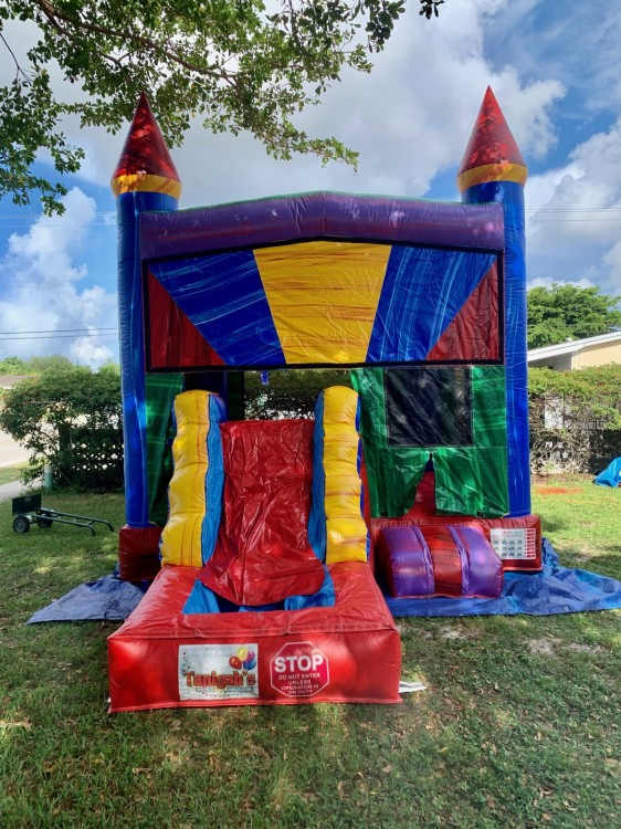 combo bounce house with slide